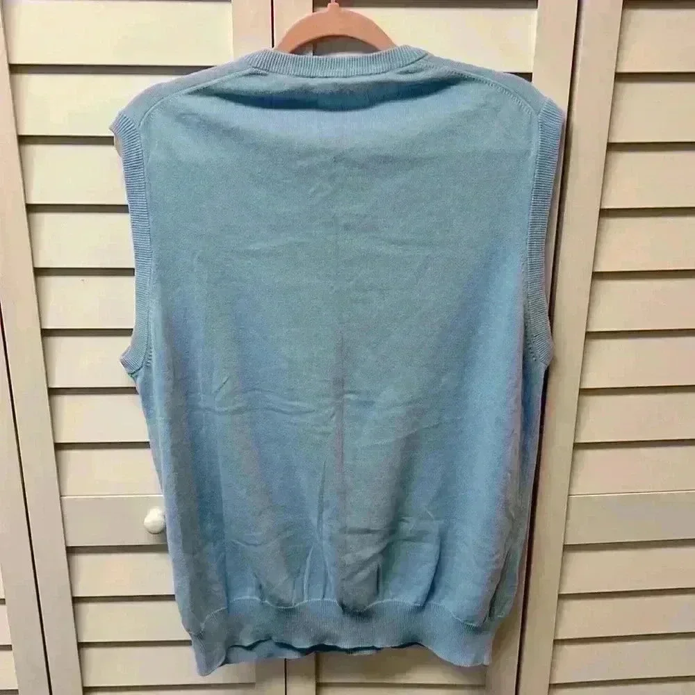 Chaps Blue Sweater Vest - Size L